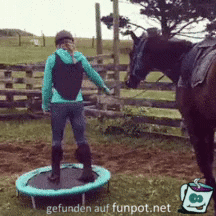 Übers Trampolin aufs Pferd