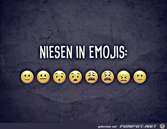 So sieht das Niesen in Emojis aus