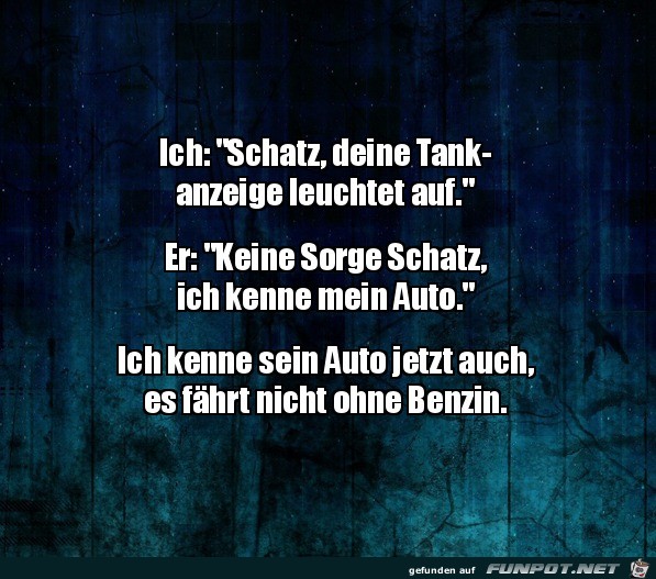 Auto fhrt nicht ohne Benzin