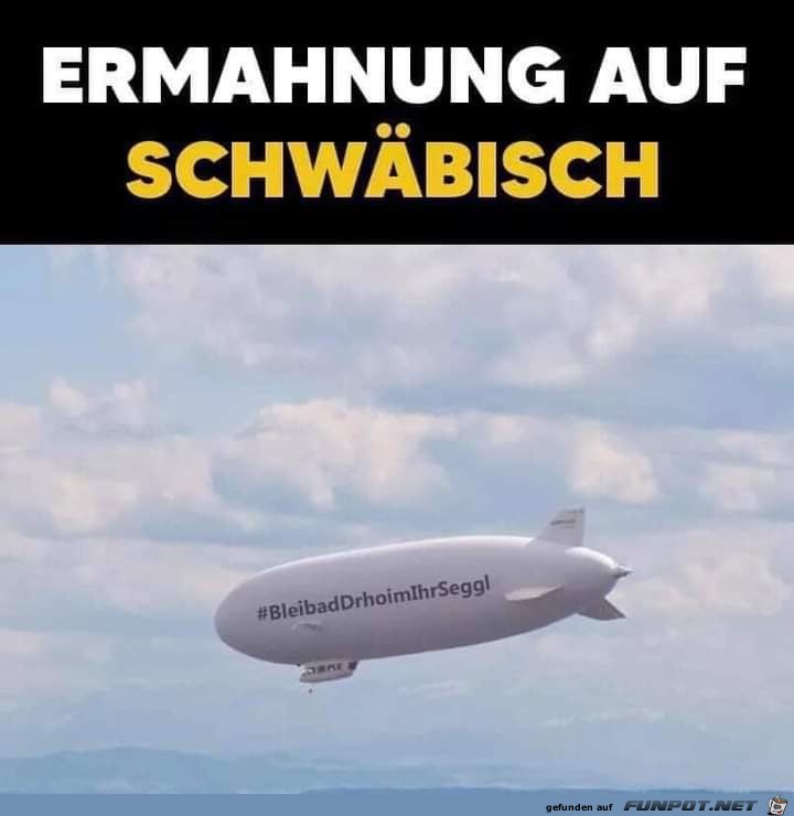 Lustige Ermahnung