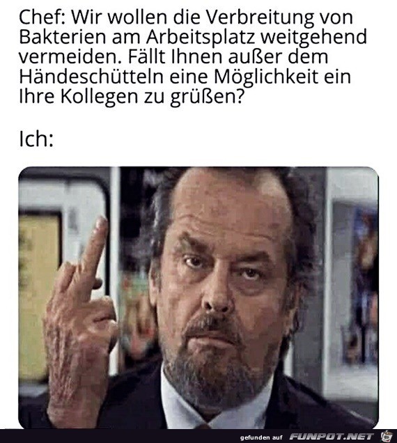 Tolle Begrung ohne Kontakt