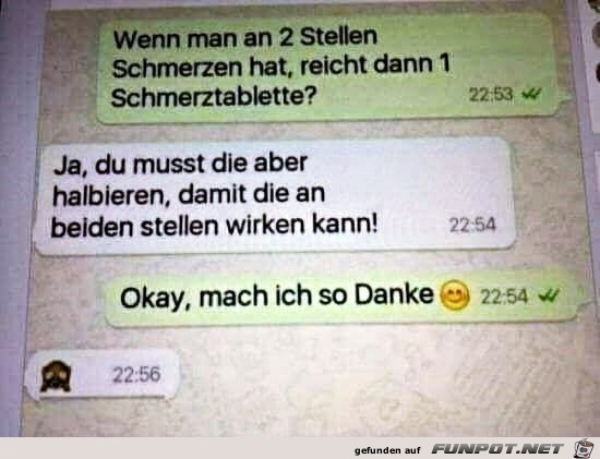 Schmerzen an zwei Stellen