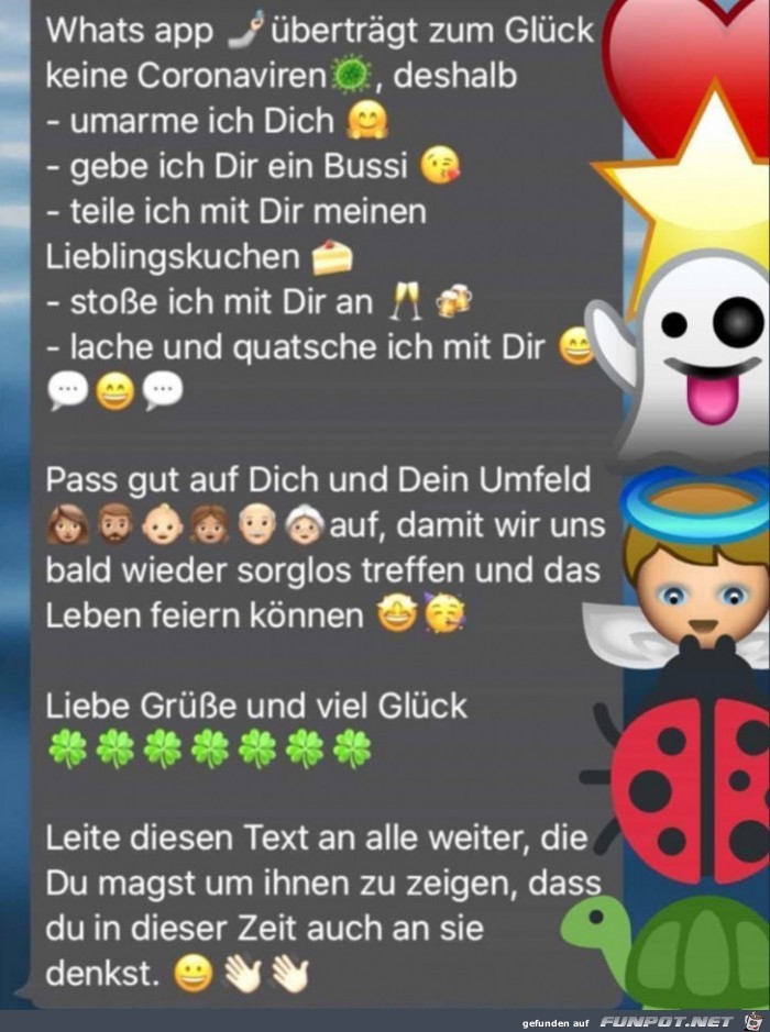 Whatsapp bertrgt kein Covid