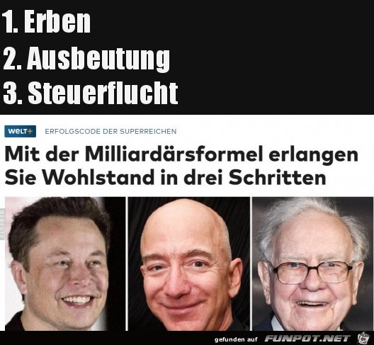 Wohlstand in drei Schritten