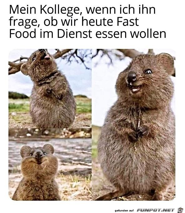 Kollege freut sich