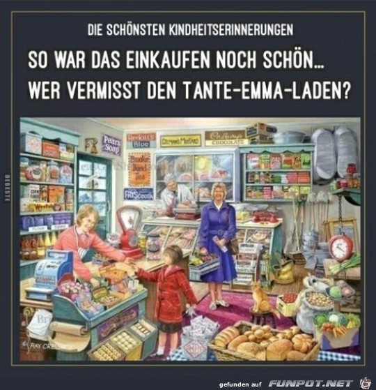 so war das Einkaufen noch schn