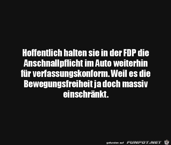 Die Anschnallpflicht