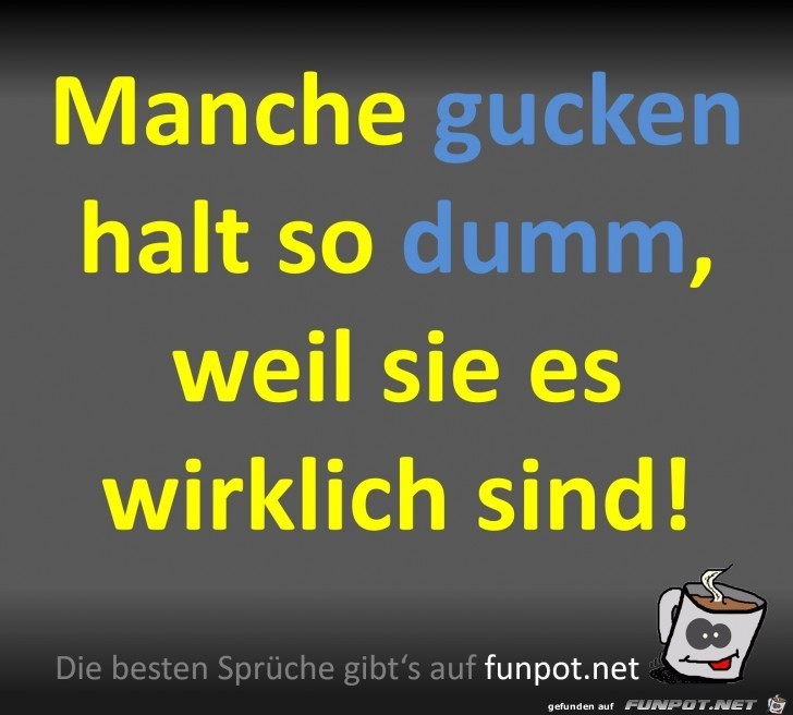 Manche sind wirklich dumm