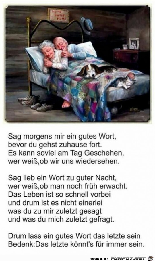 sag morgens mir ein gutes Wort