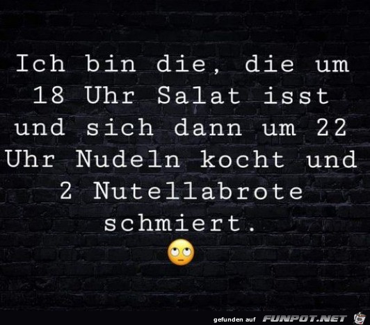 Um 22 Uhr Nudeln kochen