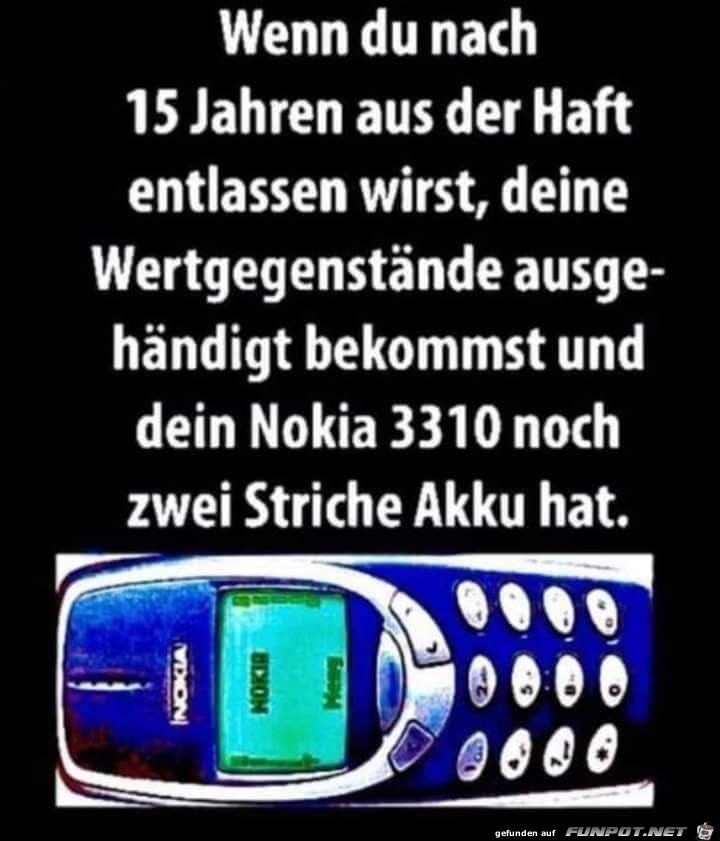 Das alte Nokia hat noch Akku