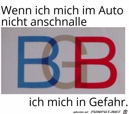 Im Auto immer anschnallen