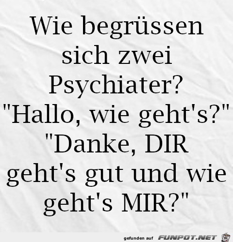 Begruessung Psychiater