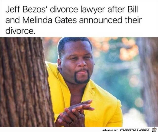 Scheidungsanwalt reibt sich die Hnde