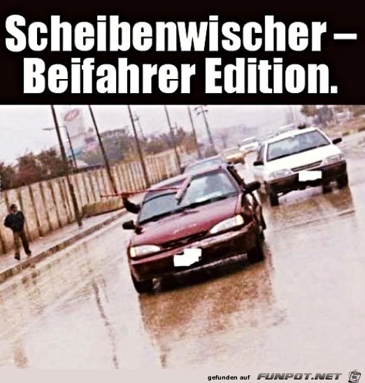 Der menschliche Scheibenwischer