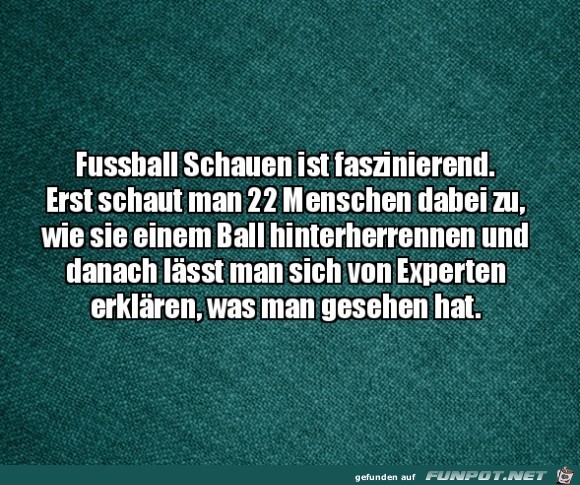 Fuball ist schon faszinierend