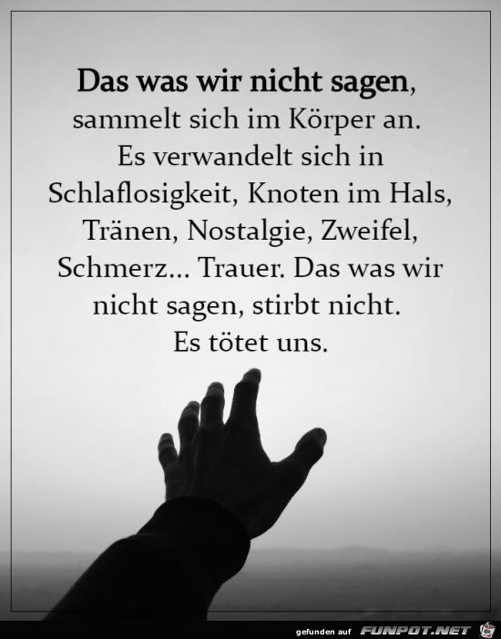 Das was wir nicht sagen