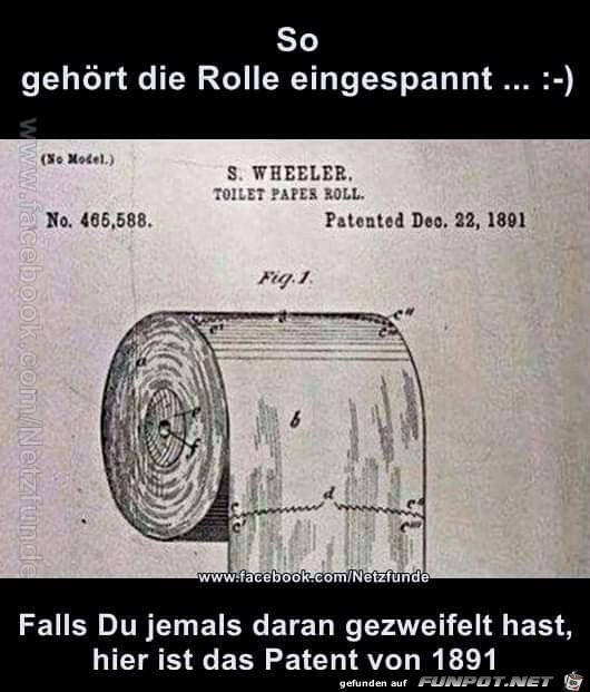 So gehrt die Rolle eingespannt