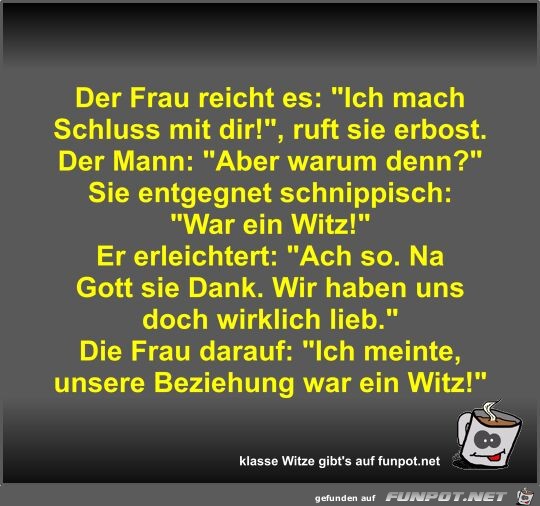 Der Frau reicht es