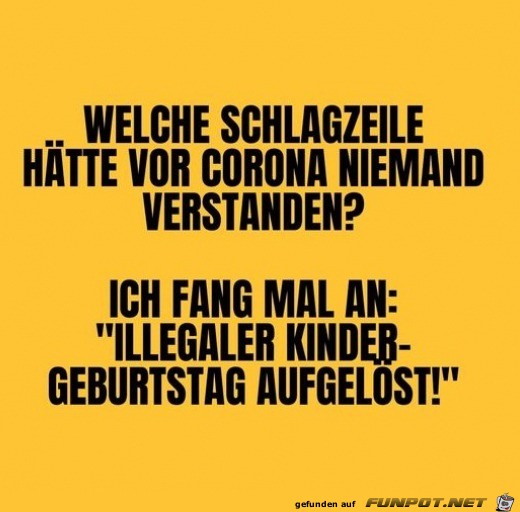 Corona-Schlagzeile