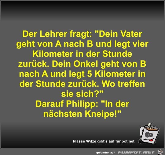 Der Lehrer fragt