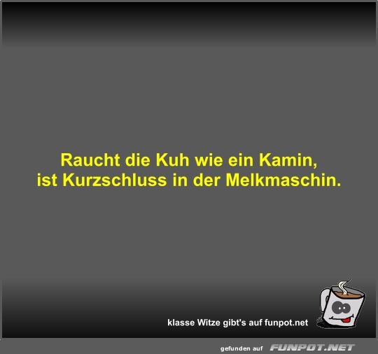 Raucht die Kuh wie ein Kamin