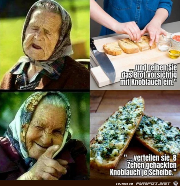 Die alte Lady weiß was schmeckt