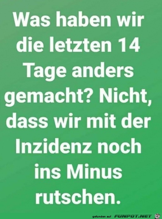 Nicht ins Minus rutschen