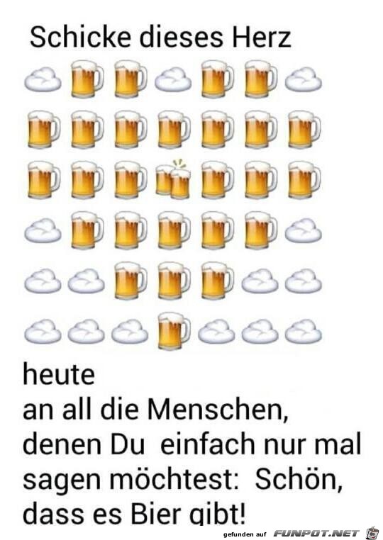 Schoen das es Bier gibt