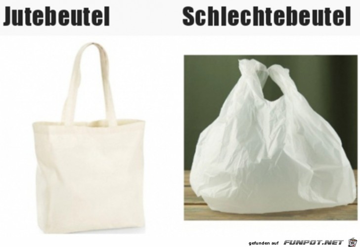 Guter und schlechter Beutel