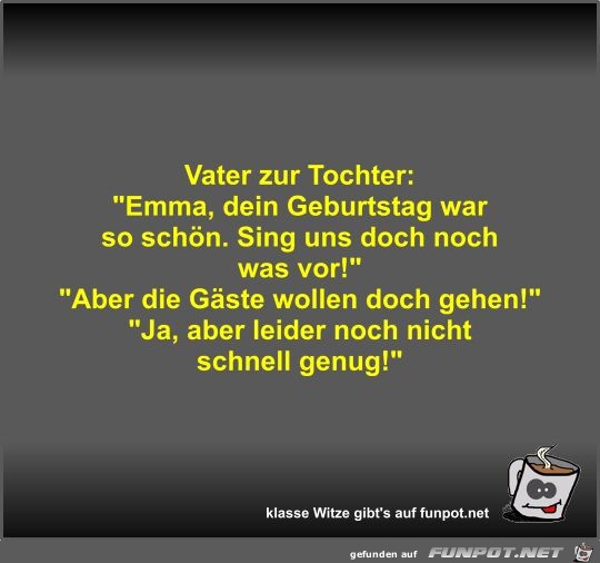 Vater zur Tochter