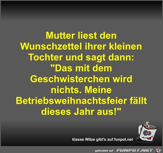 Mutter liest den Wunschzettel ihrer kleinen Tochter und... Mutter liest den Wunschzettel ihrer kleinen Tochter und...