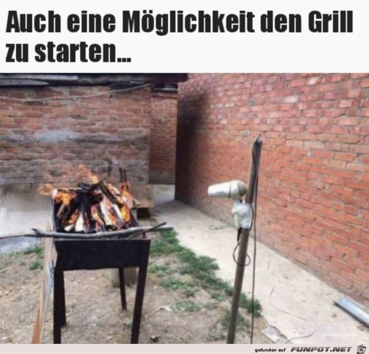 Den Grill starten