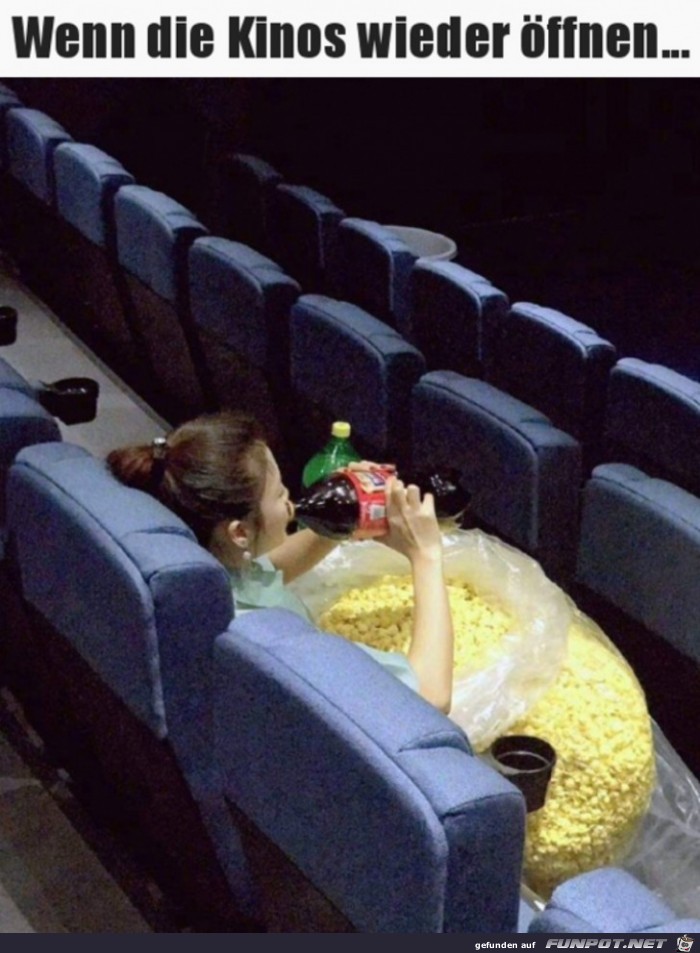 Endlich wieder Popcorn im Kino