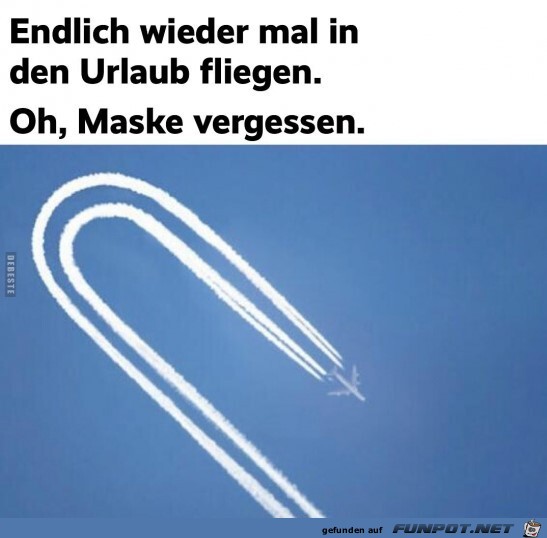 Maske vergessen