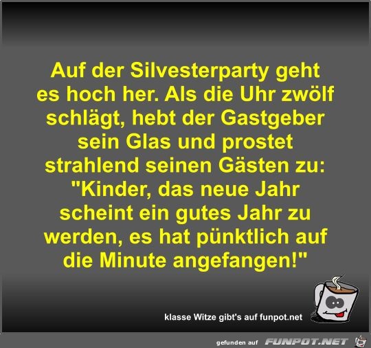 Auf der Silvesterparty geht es hoch her