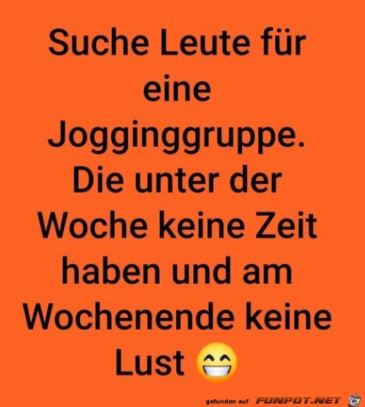 Suche Jogginggruppe