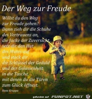 Der Weg zur Freude