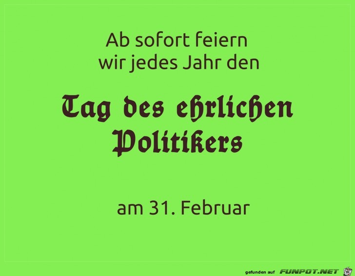 ehrlicher Politiker