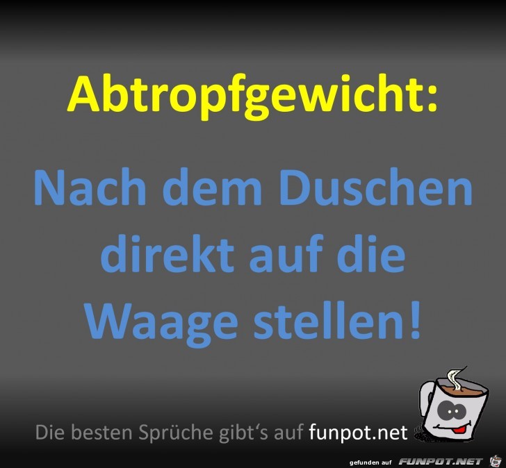 Abtropfgewicht