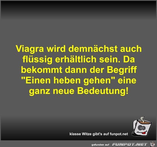 Viagra wird demnchst auch flssig erhltlich sein