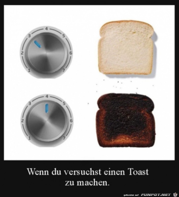 Immer beim Toasten