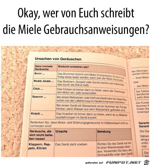 Lustige Gebrauchsanweisung