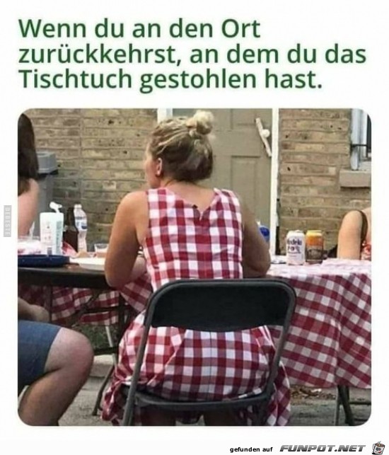 Tischtuch gestohlen