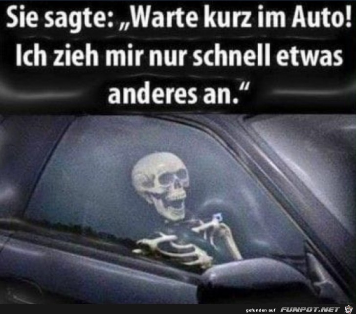 Kurz im Auto warten