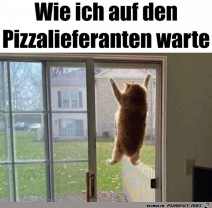 Auf die Pizza warten