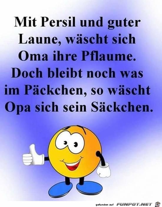 Mit Persil und guter Laune....