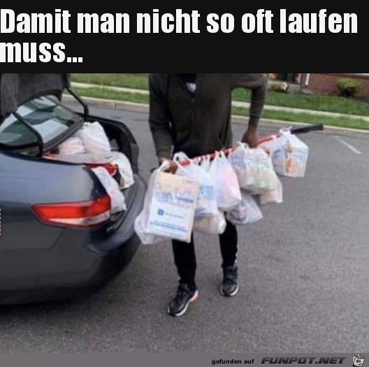 Nur einmal laufen