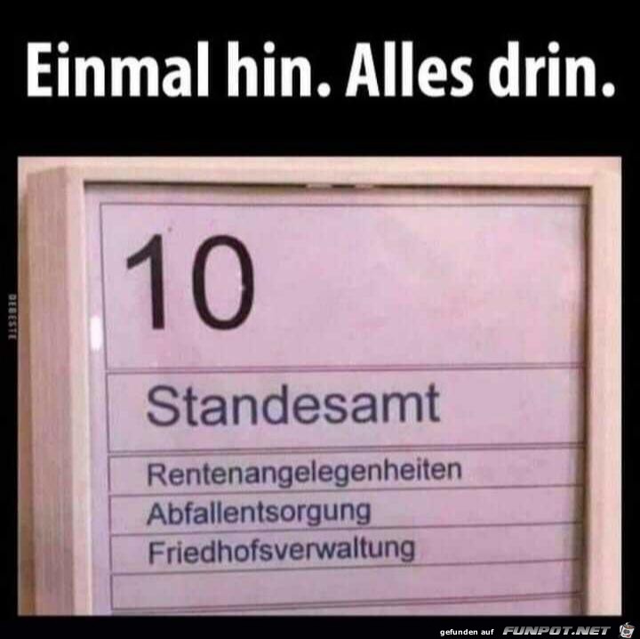 einmal hin