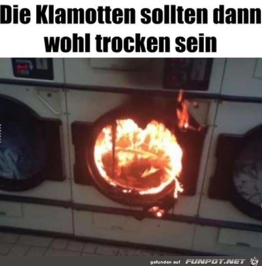 Ziemlich trocken die Wsche